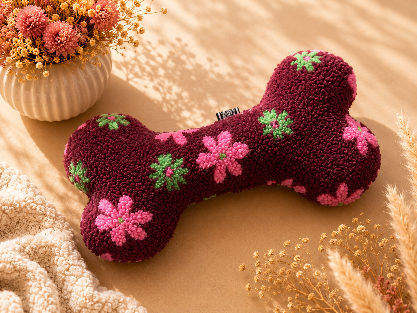 Kuschelkollektion Teddy kleine Blüten beere