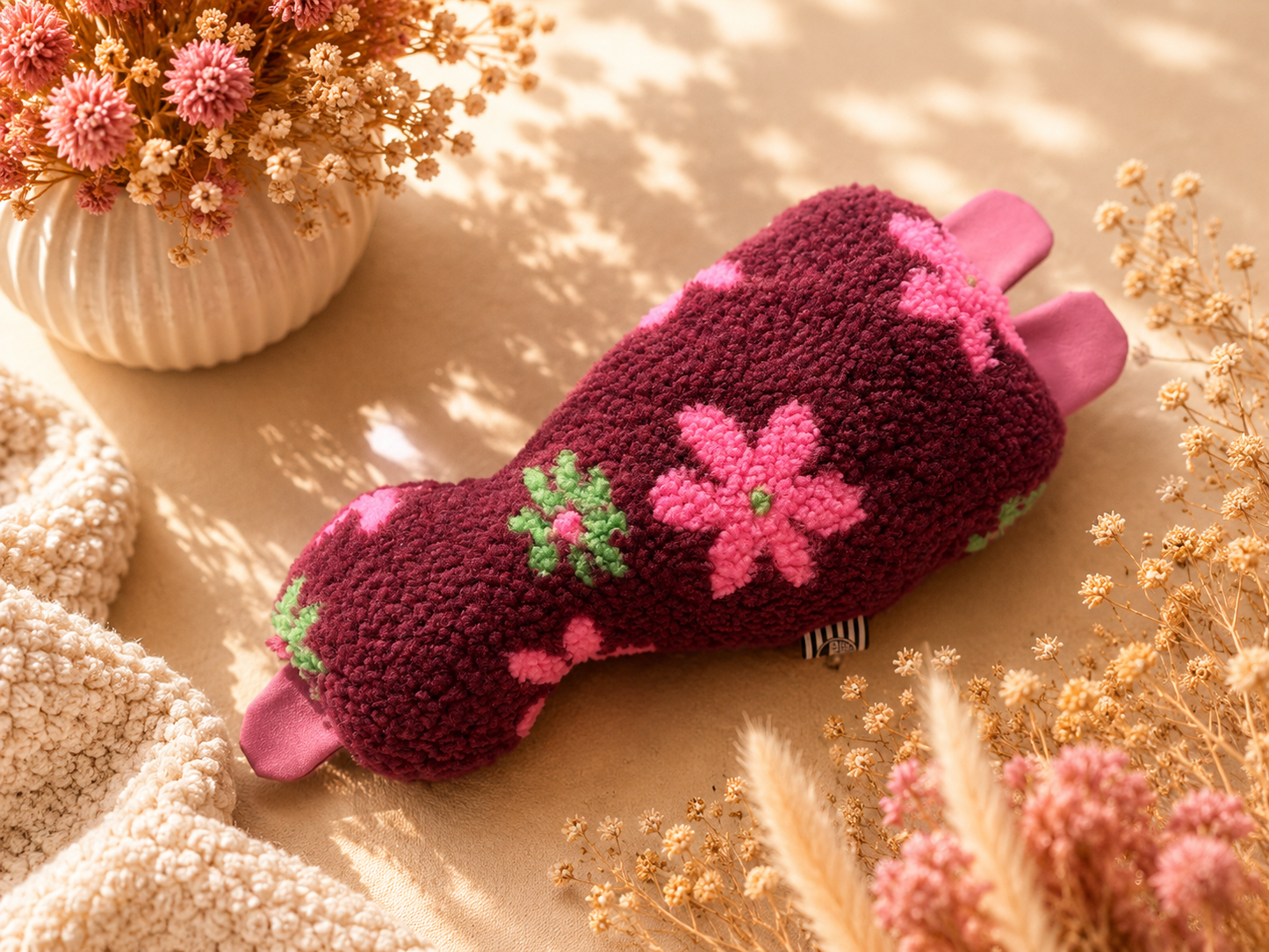 Kuschelkollektion Teddy kleine Blüten beere
