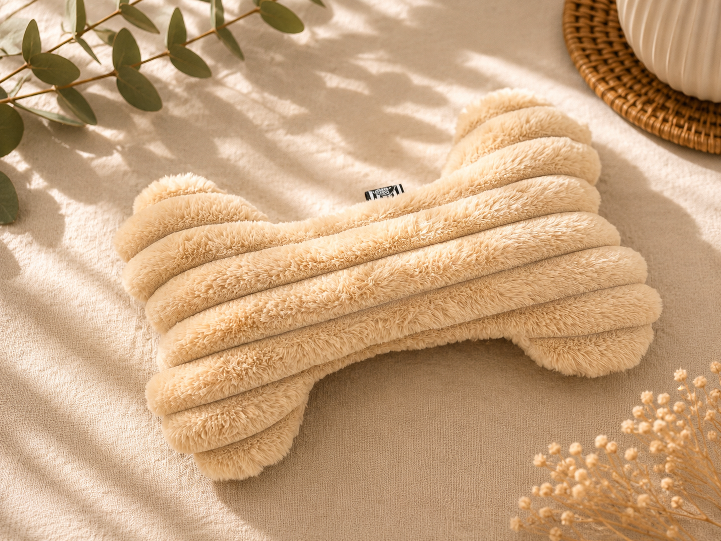 Kuschelkollektion aus Wellnessfleece taupe mit beige