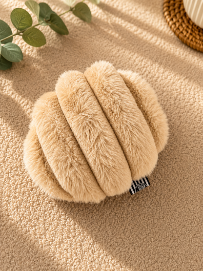 Kuschelkollektion aus Wellnessfleece taupe mit beige