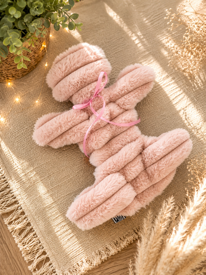 Kuschelkollektion aus Wellnessfleece rosa mit grau