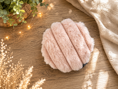 Kuschelkollektion aus Wellnessfleece rosa mit grau