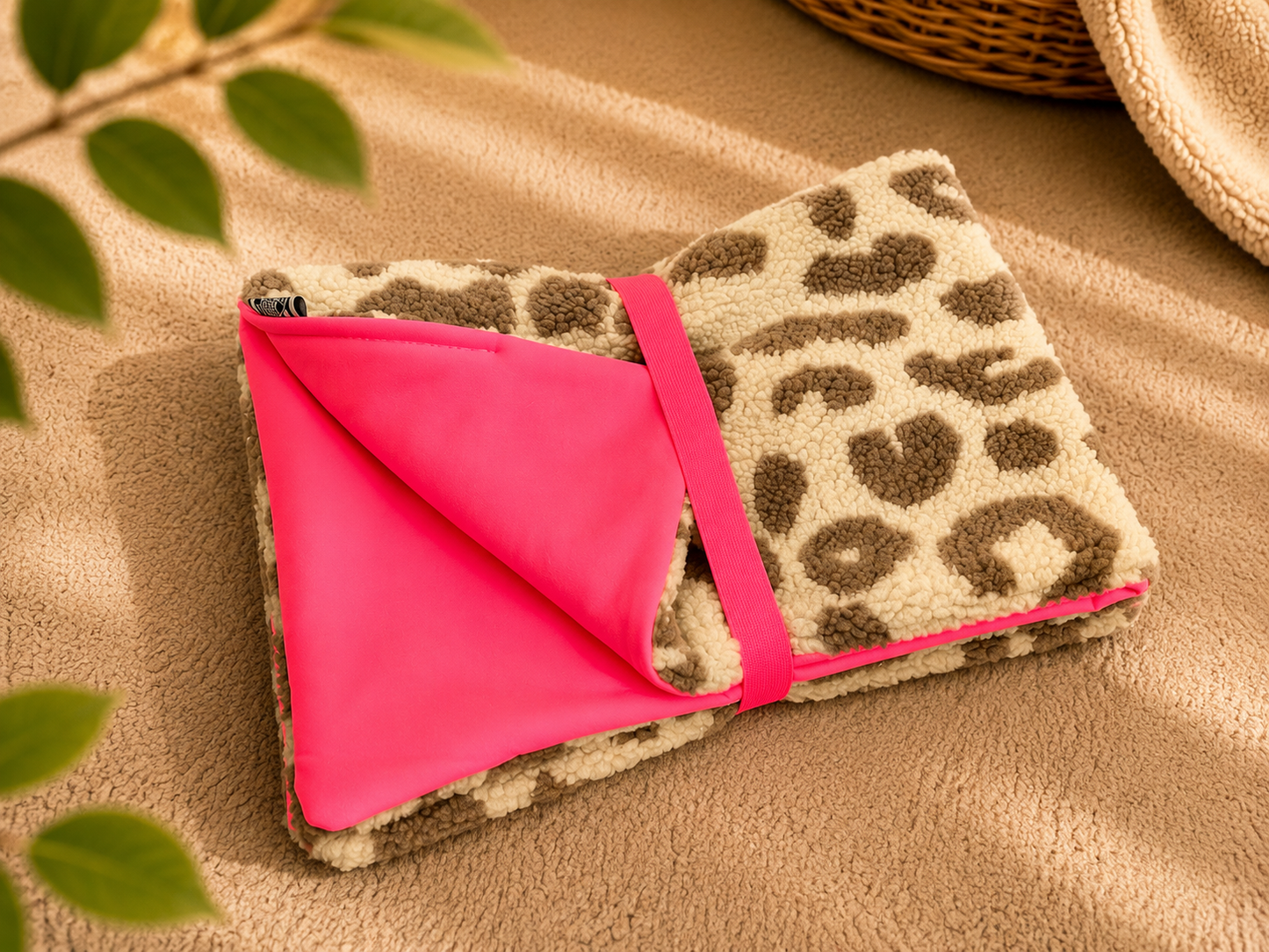 Sofortkauf | Lieblingsplatz to go Teddy Leo beige mit Pink