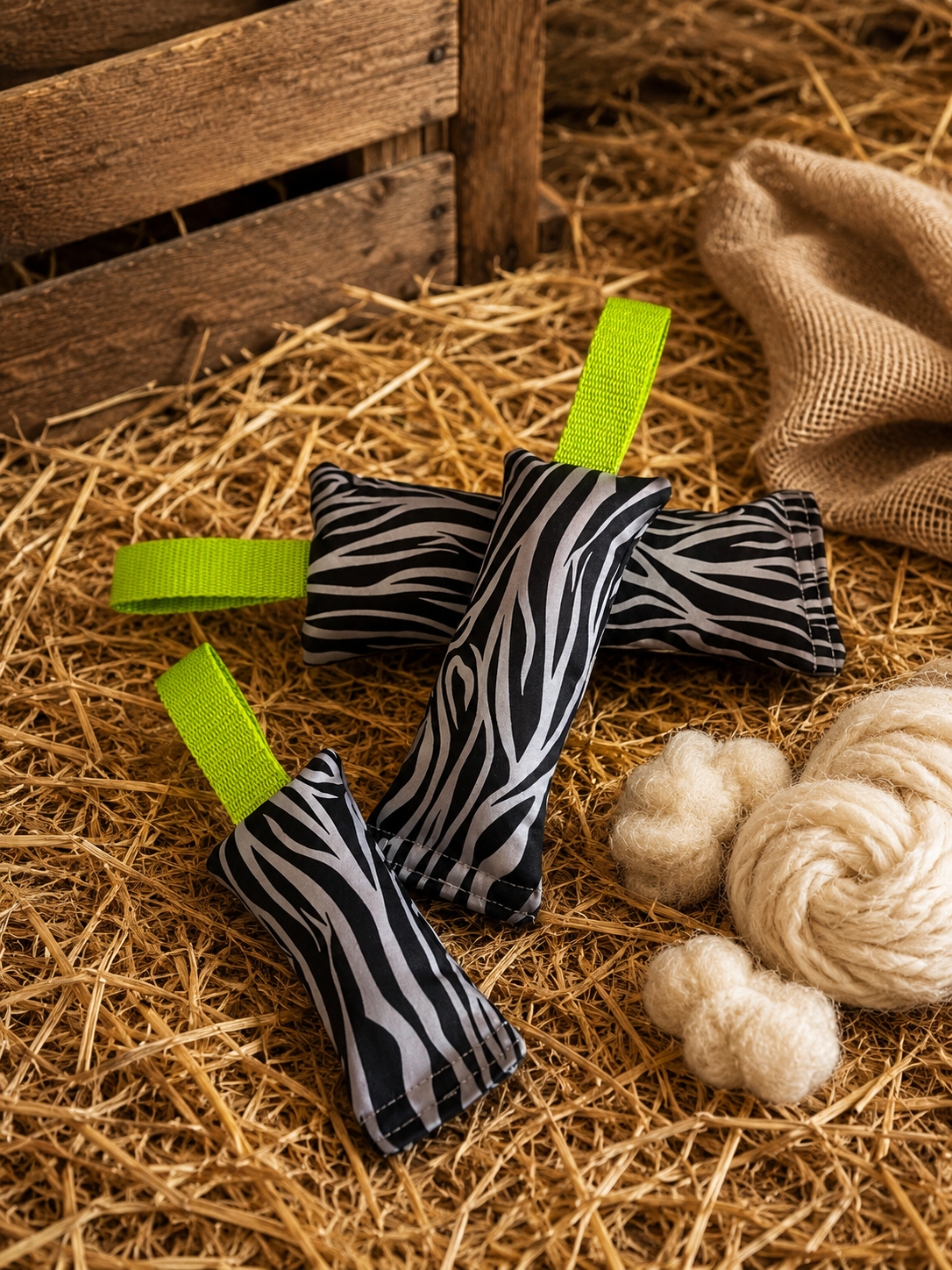 Sofortkauf || Trainingsdummy mit Schafswolle Zebra