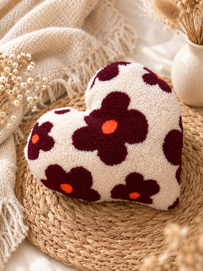Kuschelkollektion Teddystoff Blumen Beere