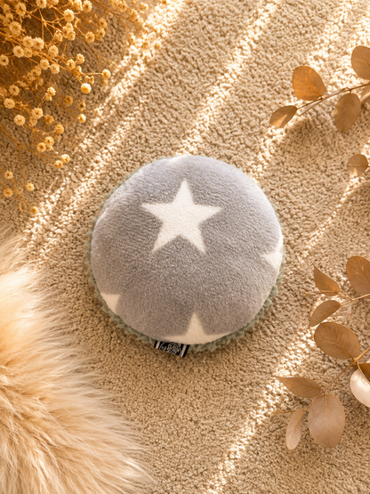 Kuschelkollektion Wellnessfleece Sterne grau / weiß mit mint