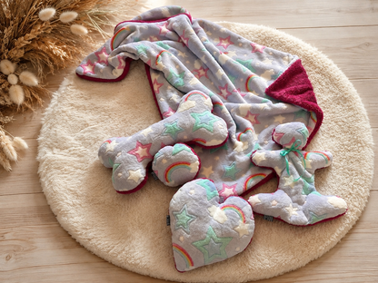 Kuschelkollektion Wellnessfleece Sterne & Regenbogen