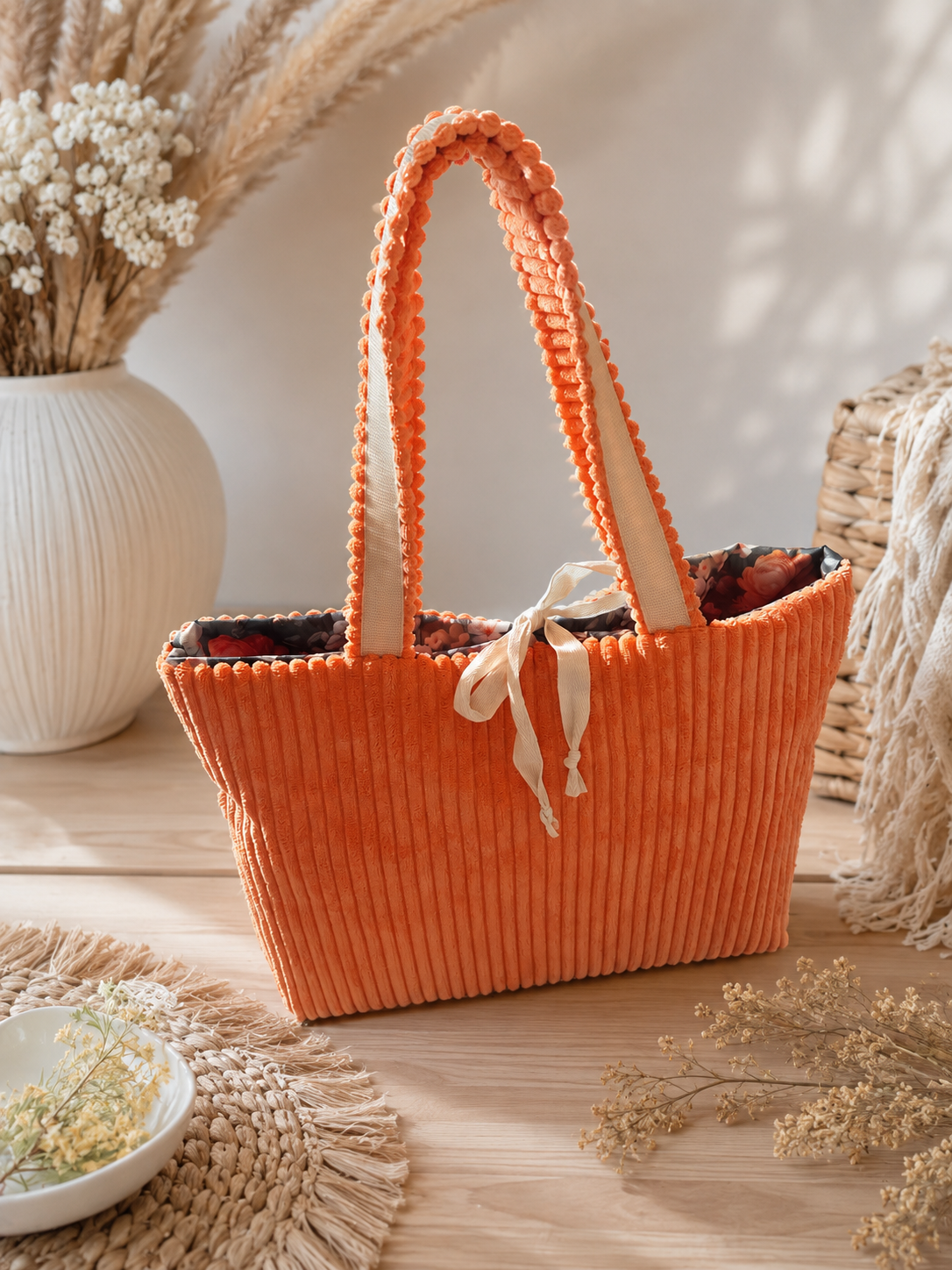 Sofortkauf || Shopper Helles Orange (innen: Apricot Bloom)