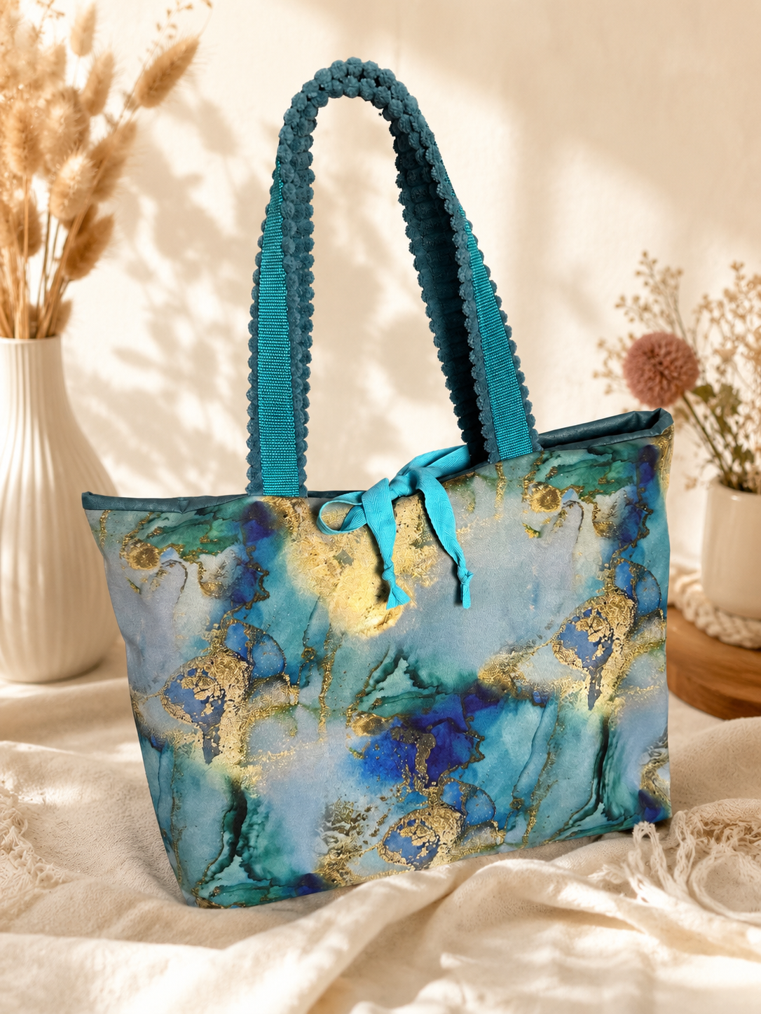 Sofortkauf || Shopper mint / gold (innen: petrol)