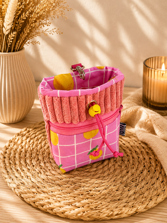 Sofortkauf | Futterbeutel Zitronen rosa