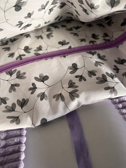 Sofortkauf || Shopper Flieder (innen: Blumenranke)
