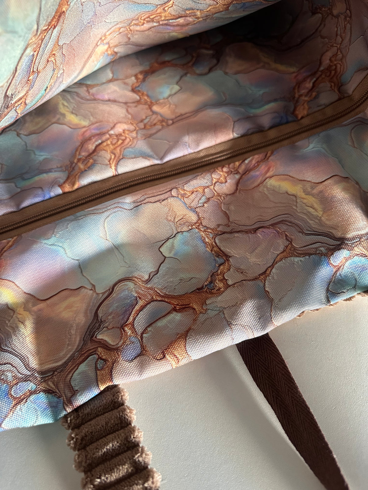 Sofortkauf || Shopper Braun (innen: Liquit Art mint)
