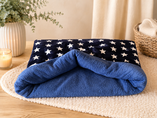 Kuschelsack Sterne dunkelblau 60 x 80 cm