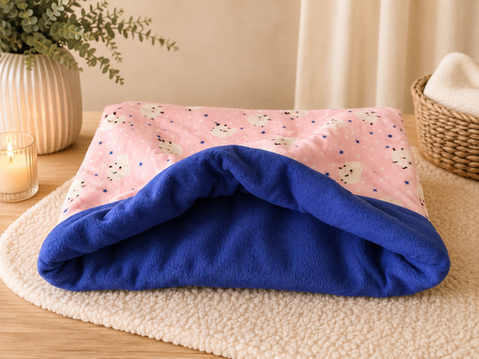 Kuschelsack Schäfchen rosa 70 x 90 cm