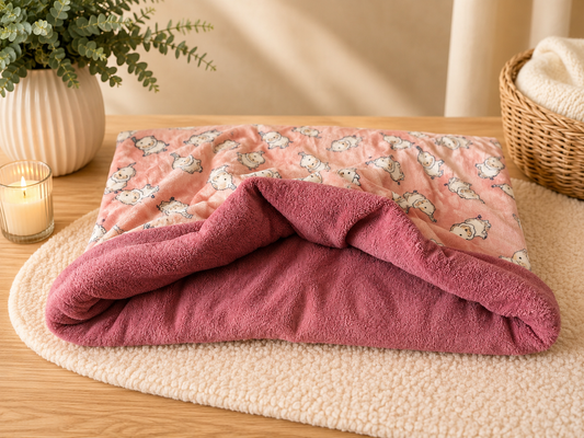 Kuschelsack Elefanten altrosa 70 x 100 cm