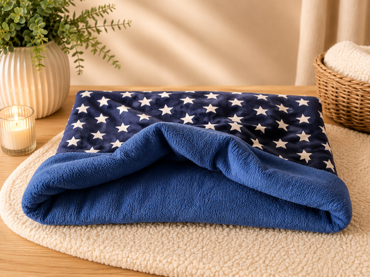 Kuschelsack Sterne dunkelblau 80 x 110 cm