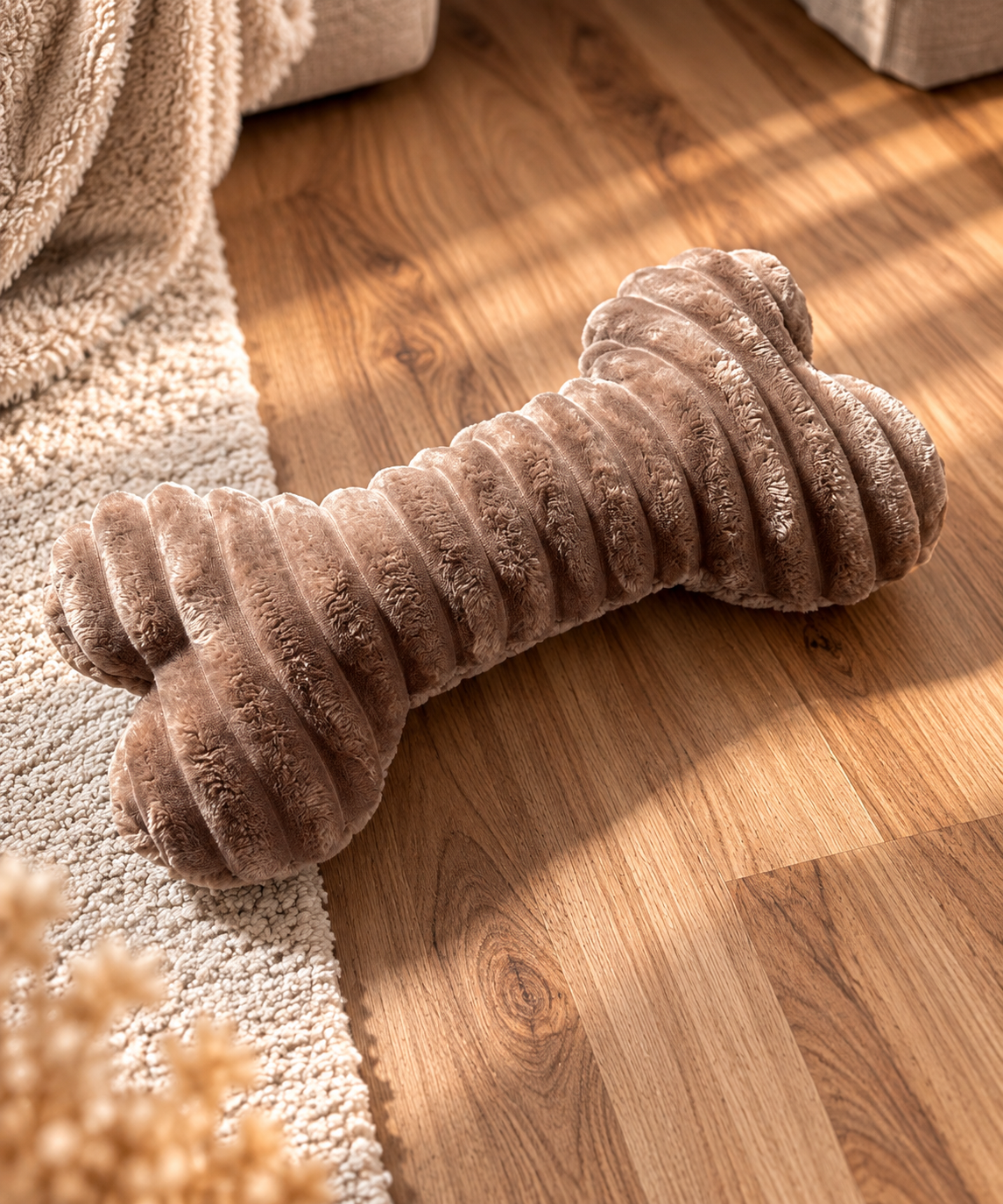 Kuschelkollektion Wellnessfleece braun mit beige