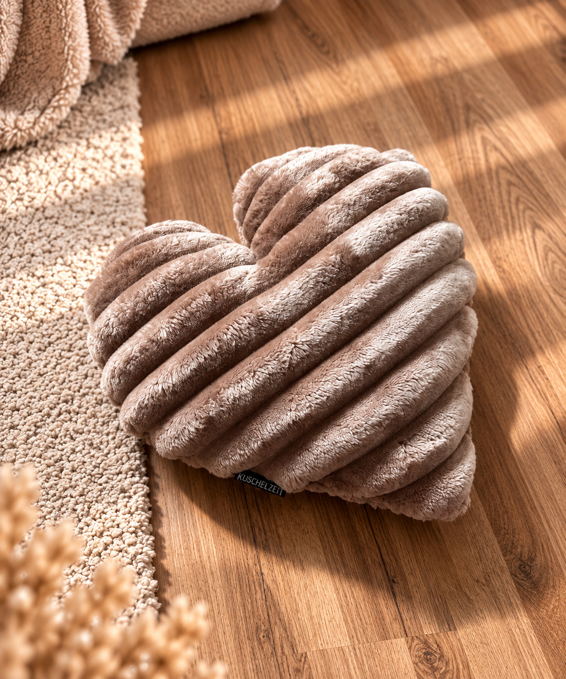 Kuschelkollektion Wellnessfleece braun mit beige