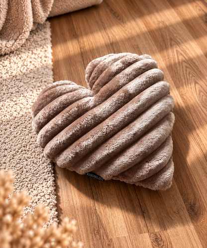 Kuschelkollektion Wellnessfleece braun mit beige