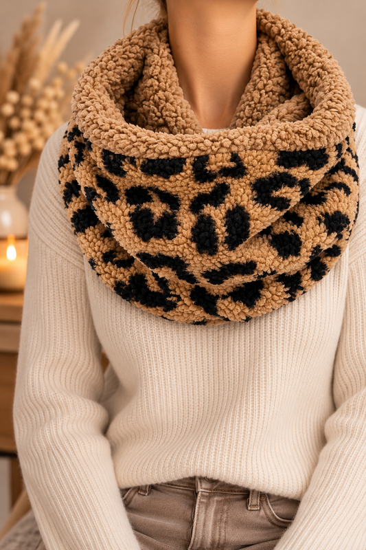 Halssocke Teddystoff Leo braun