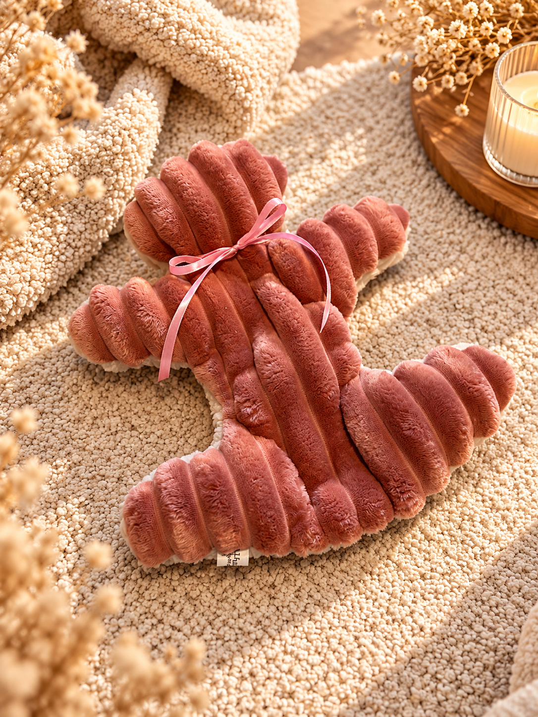 Kuschelkollektion Wellnessfleece Rosenholz mit Beige