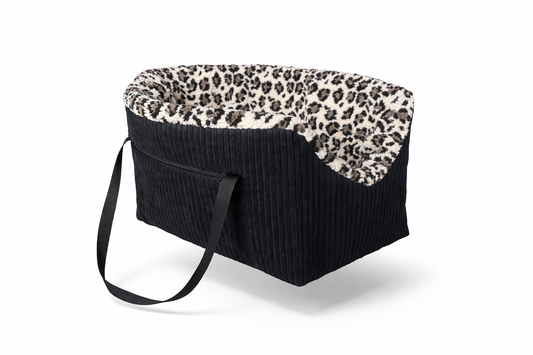Sofortkauf | Hundetasche Cord schwarz mit Teddy Leo